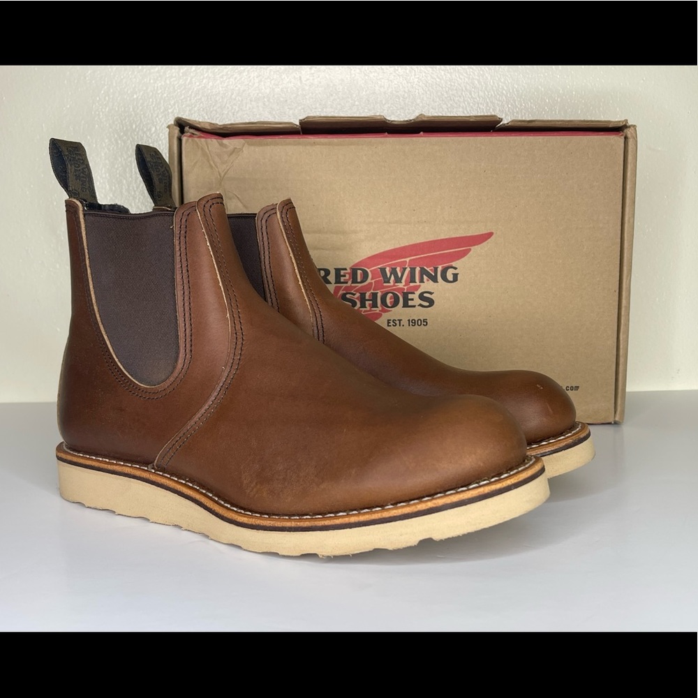 Men's Red Wing 6” Classic Chelsea Boots Leather Amber Harness 2nds